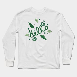 Print Hello Long Sleeve T-Shirt